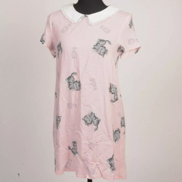 Iron Fist Pink Cat Collared Mini Dress Sz Small - Picture 4 of 5
